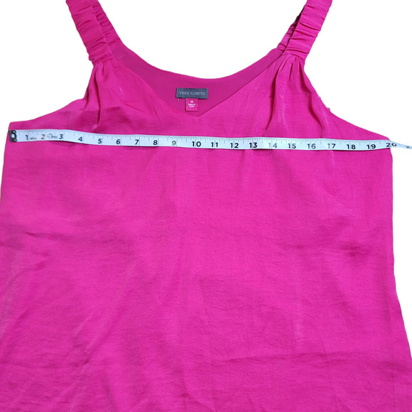 Vince Camuto Sleeveless Ruffle Strap Rumple Tank Fuchsia Women's Size M - Picture 7 of 10